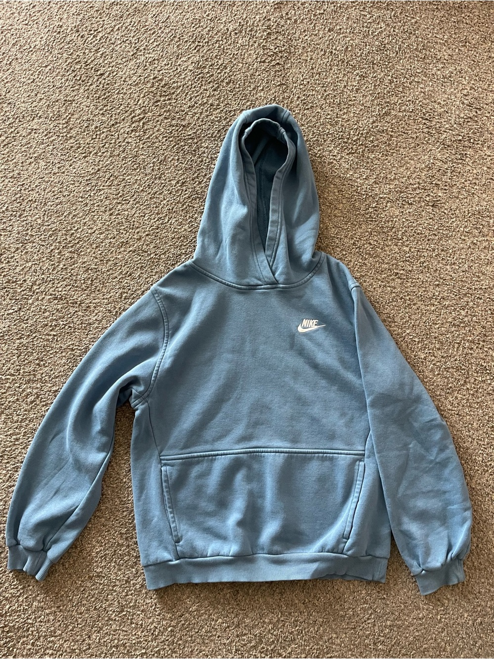 Nike Blue Pullover Hoodie - Boys Sweater